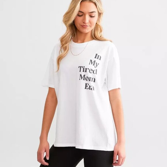 Z Supply White T-Shirt In My Tired Mom Era XL Extra Large - Picture 1 of 5